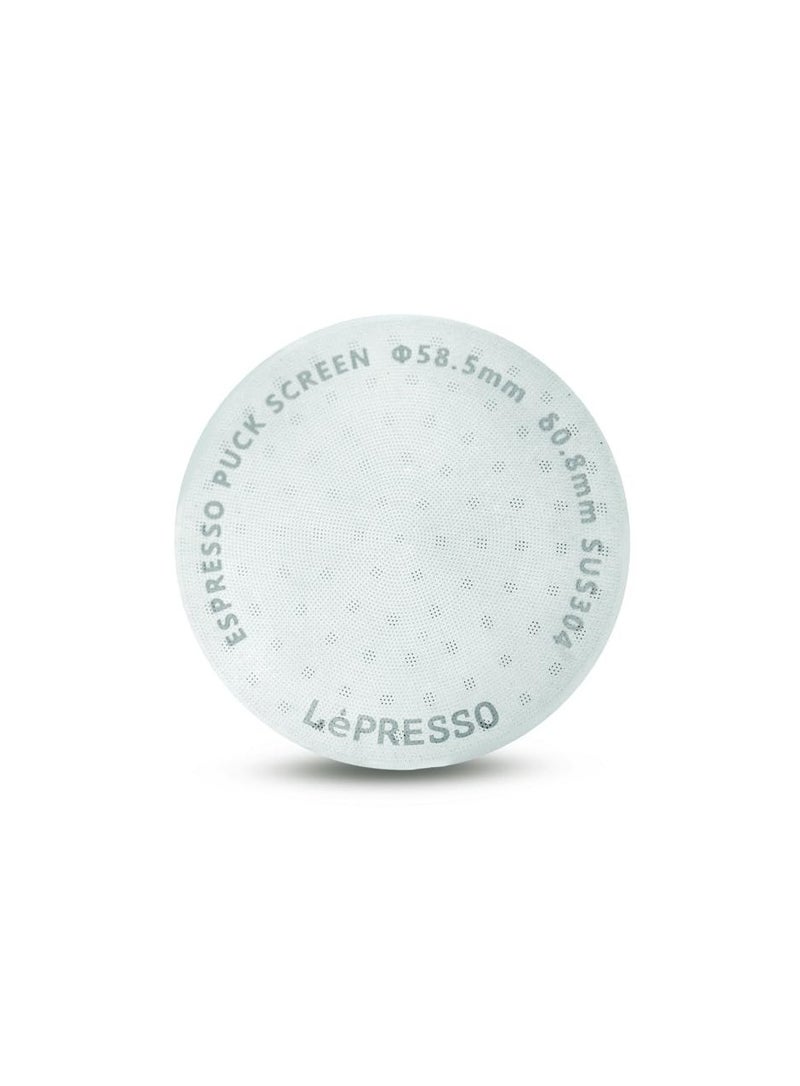 LePRESSO 58mm Precision Fit Puck Screen / Built for Heavy Daily Use / Espresso Portafilter Lower Shower Screen / Stainless Steel - Silver - Image 1